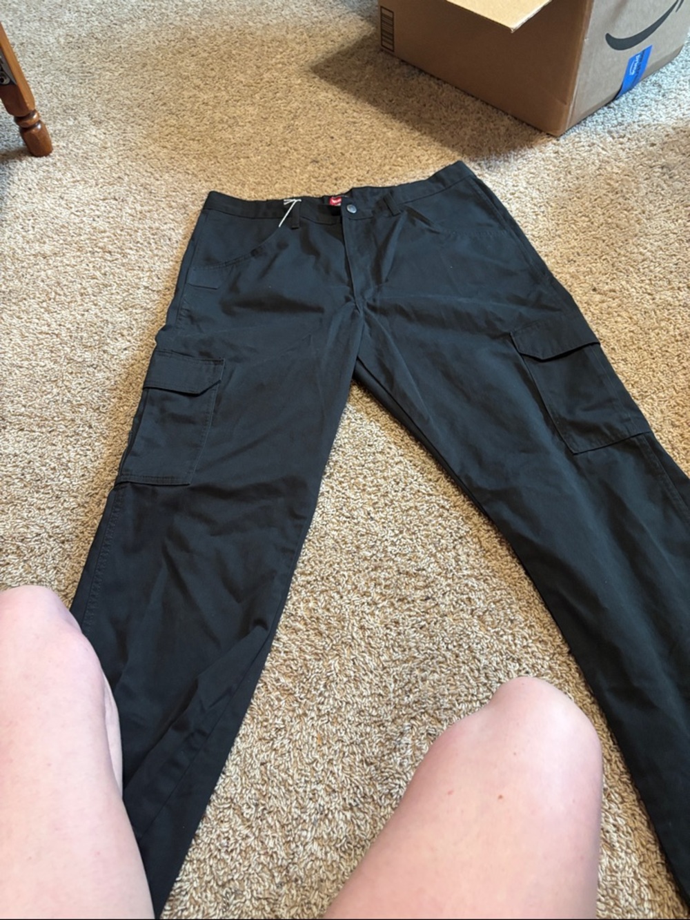 Wrangler Black Cargo Pants with Utility Pockets